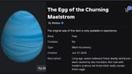 The Egg of the Churning Maelstrom (Image via Roblox)